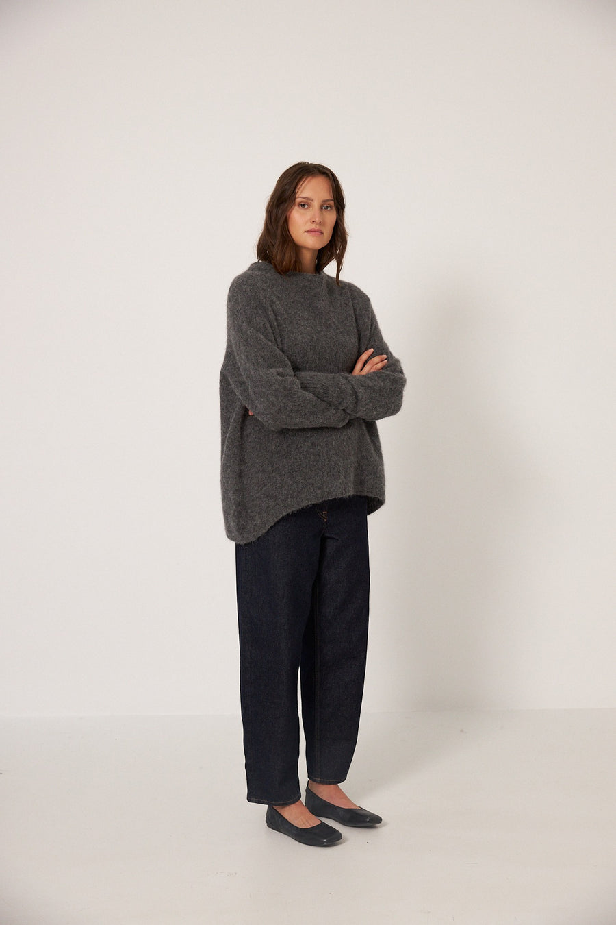 Campfire Raglan Knit - Shadow Grey
