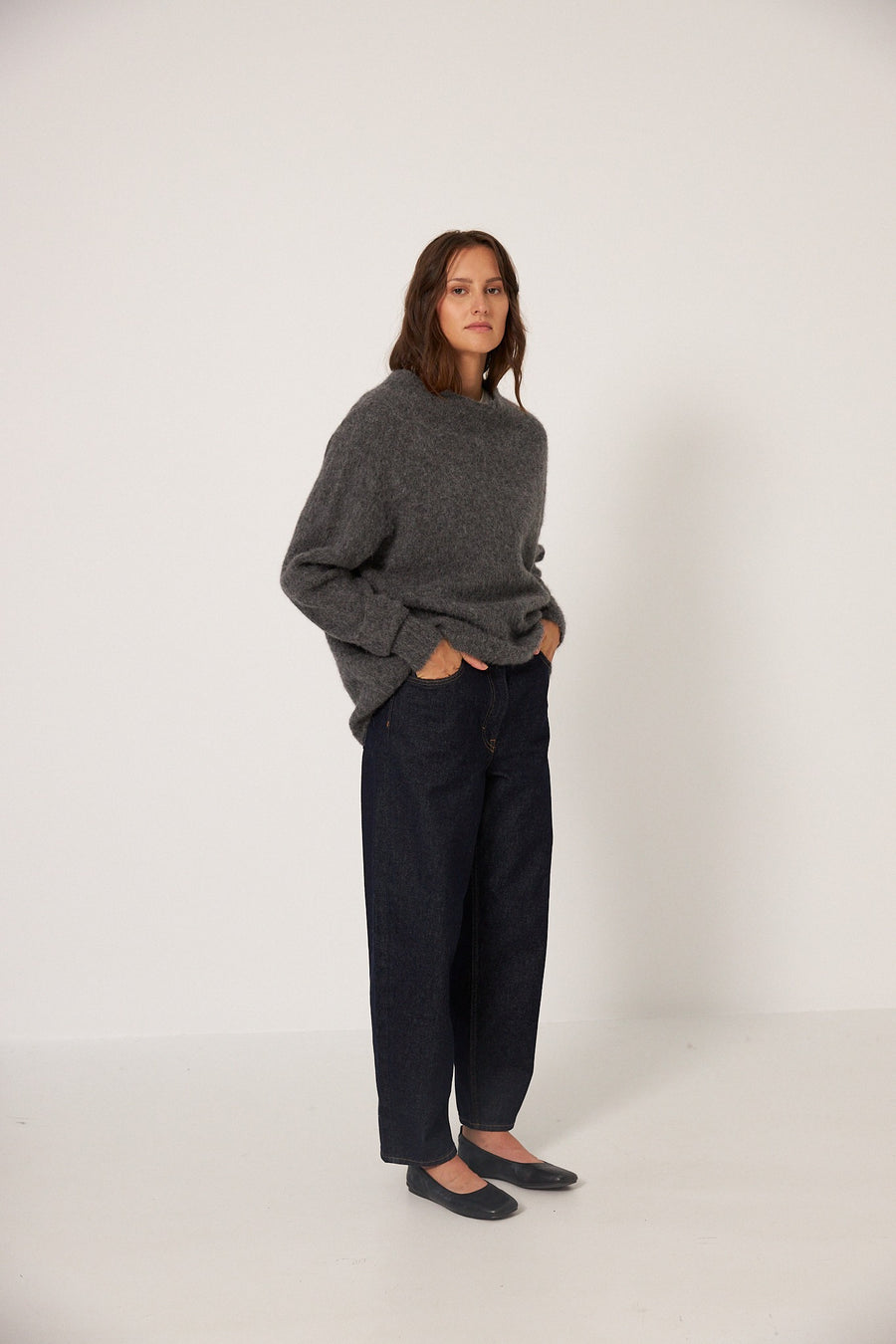 Campfire Raglan Knit - Shadow Grey