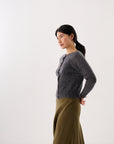 Fleur Cardigan - Shadow Grey