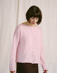 Doll's Reversible Cardigan - Barely Pink