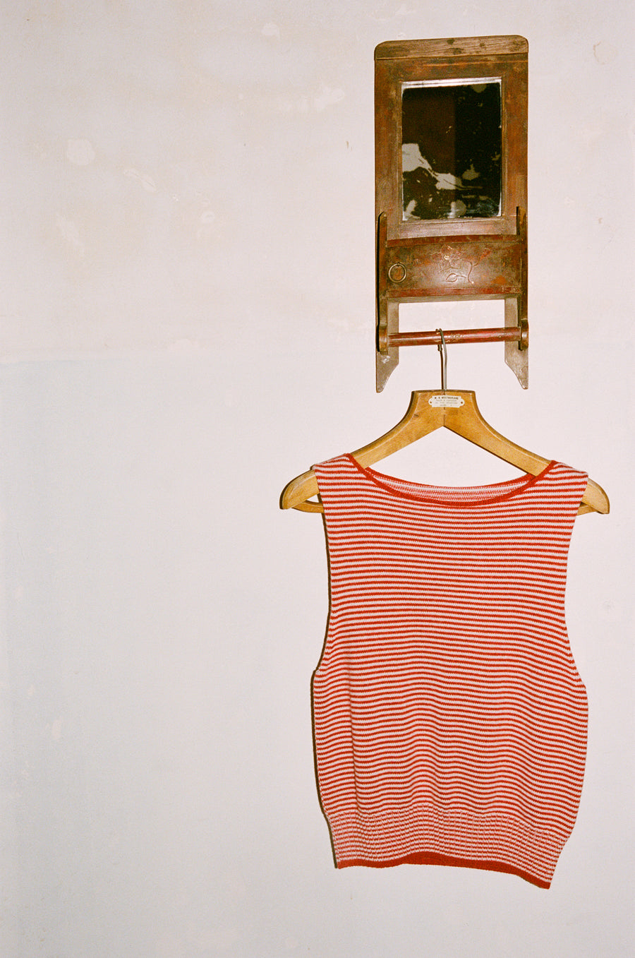 Striped Star Vest - Cherry and Creme