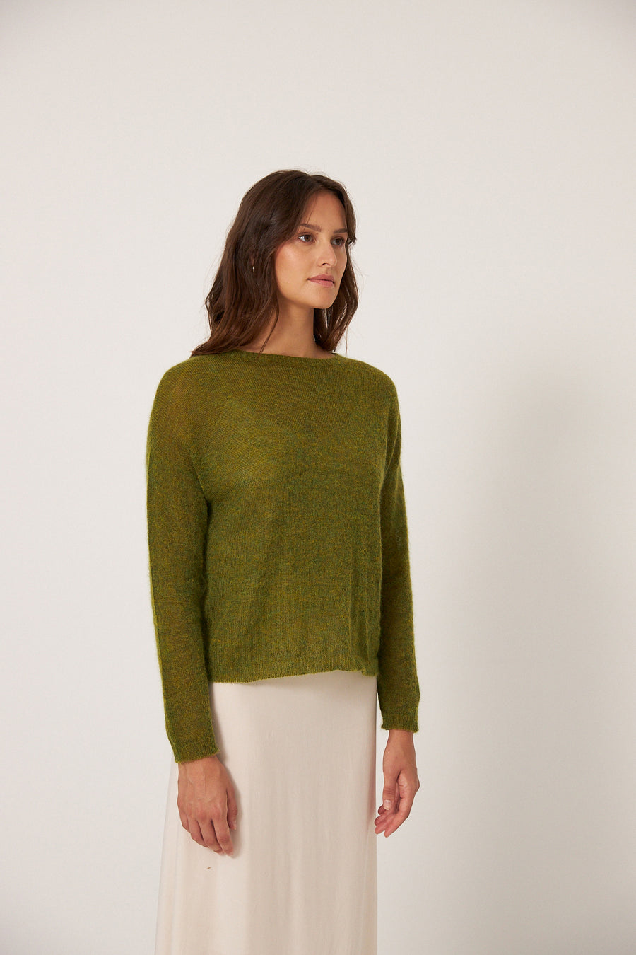 Feather Knit - Peridot Green