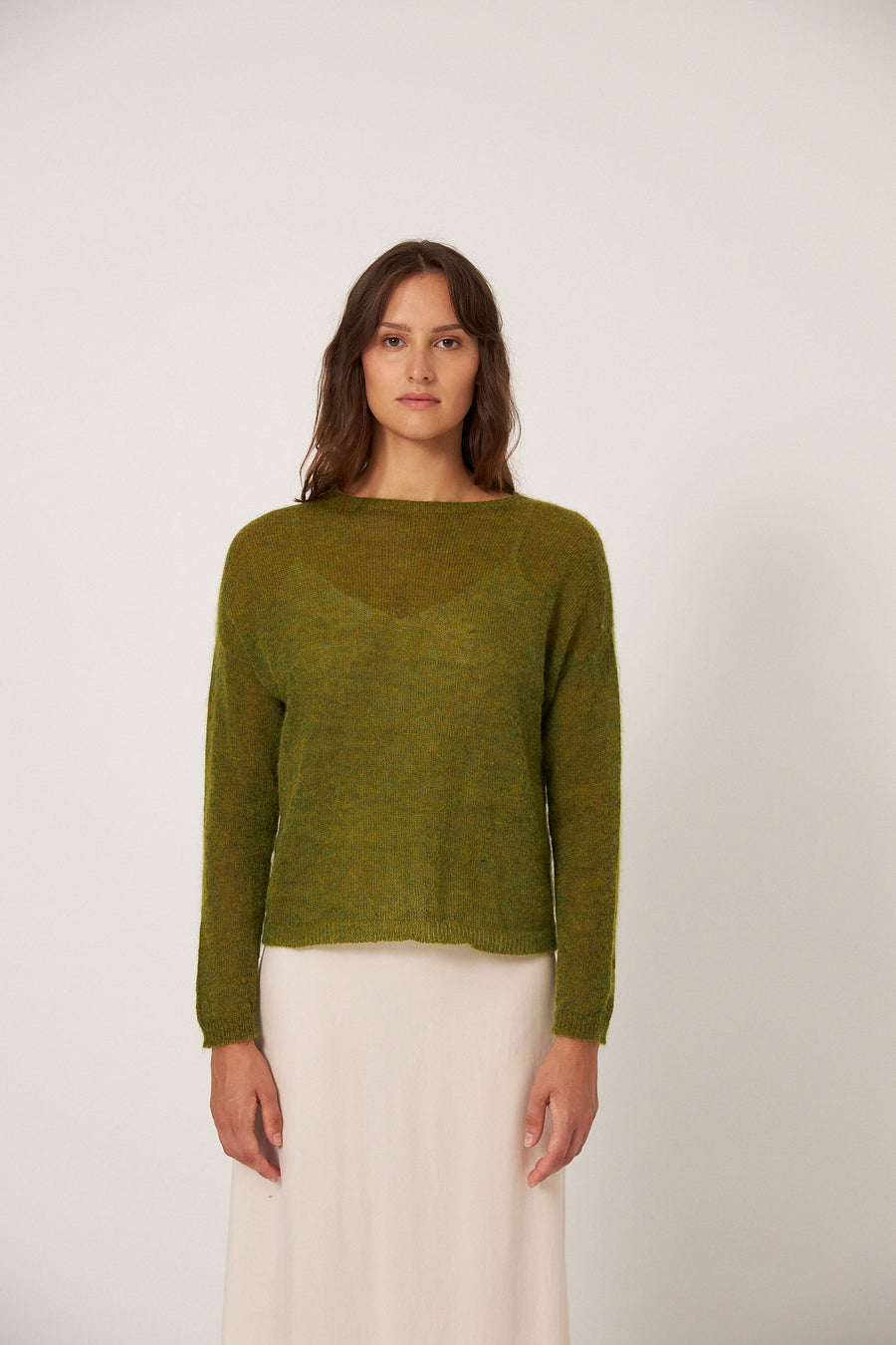 Feather Knit - Peridot Green