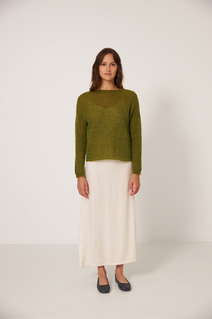 Feather Knit - Peridot Green