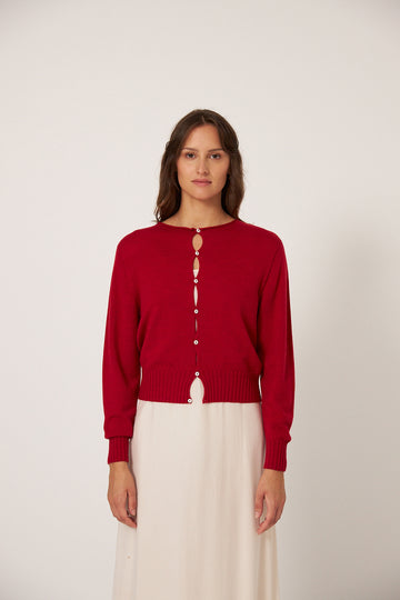 Anni Cardigan - Cherry