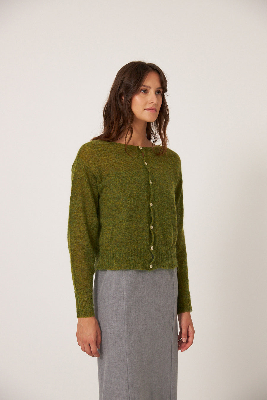 Fleur Cardigan - Peridot Green