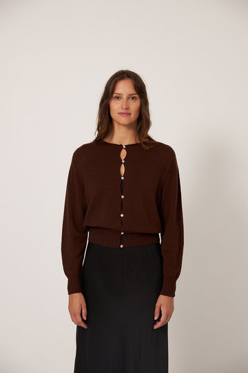 Anni Cardigan - Chestnut