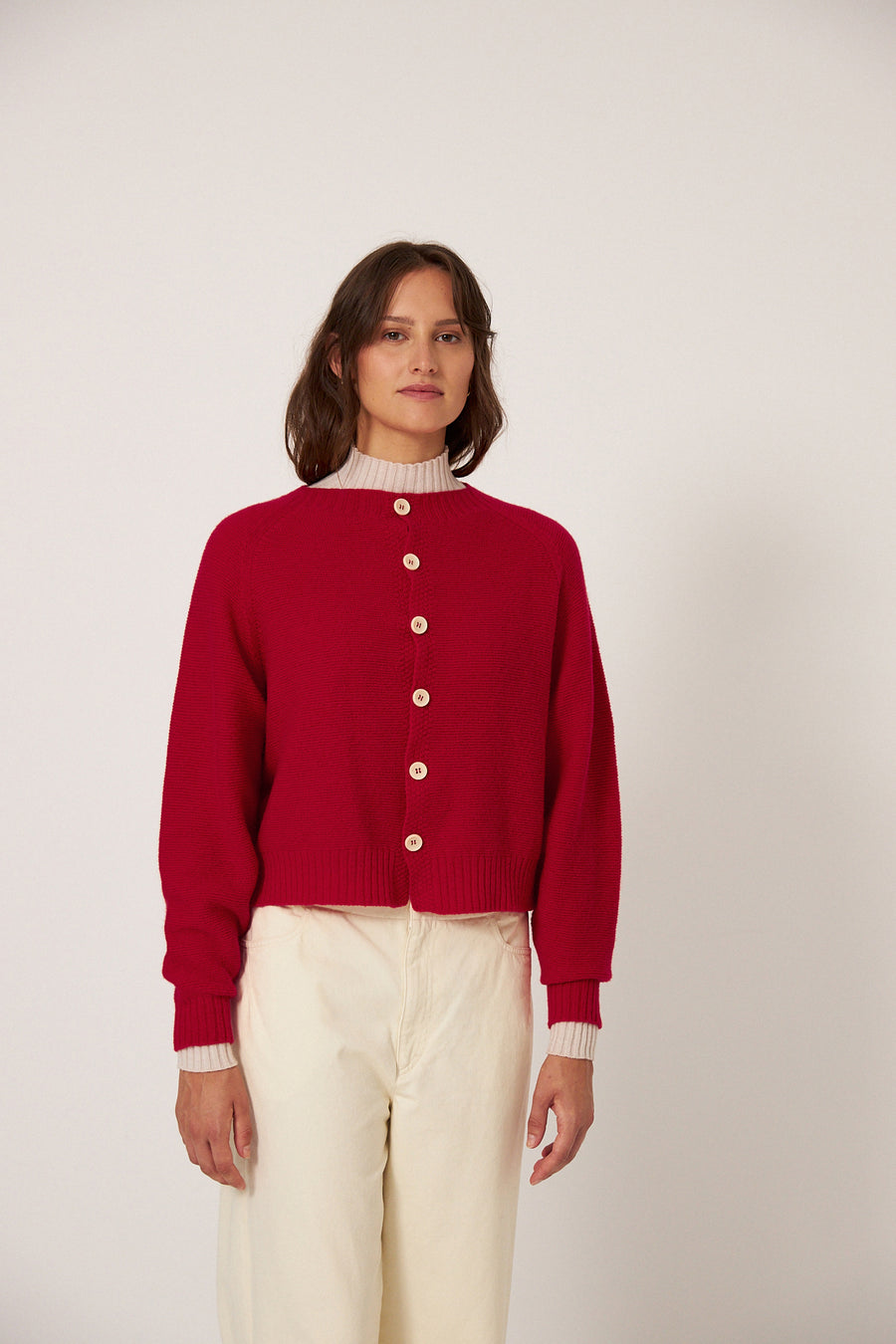 Loft Cardigan - Cherry