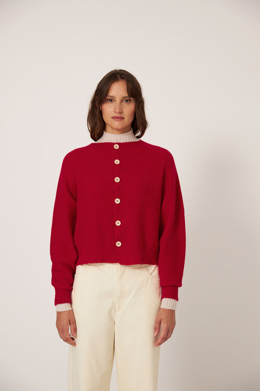 Loft Cardigan - Cherry