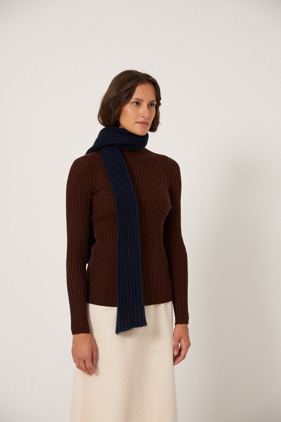 Heart Turtle Neck - Chestnut