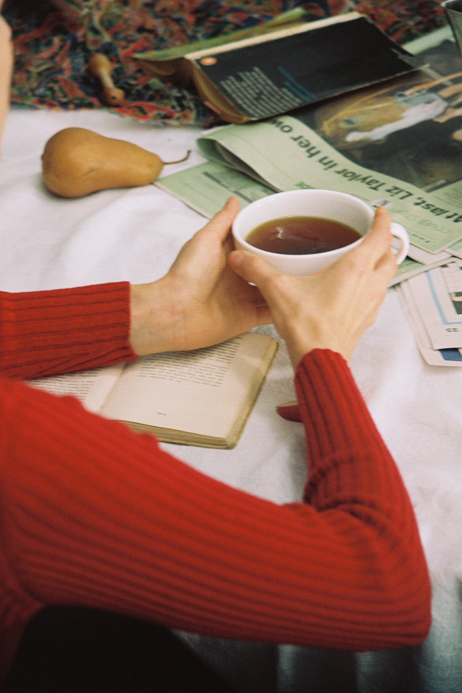 Heart Turtle Neck - Cherry