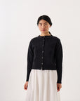 Kindred Cable Cardigan - Almost Black (Sample Color)