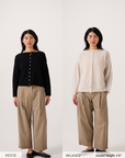 Trimmed Doll's Reversible Cardigan - Ivory & Red