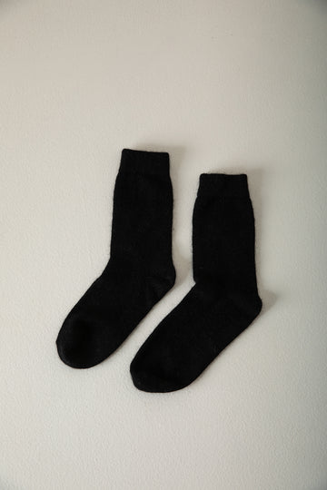 Possum Merino Socks - Black (Francie X PSS Collaboration)