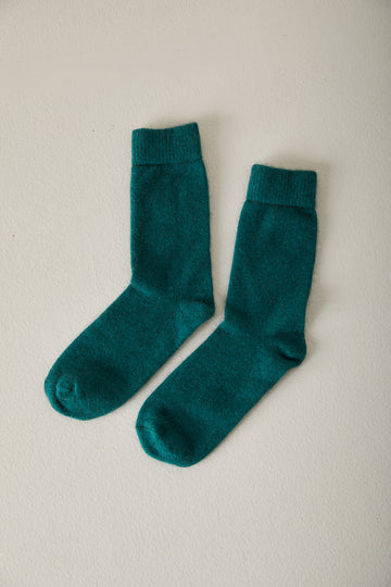 Possum Merino Socks - Jade Green