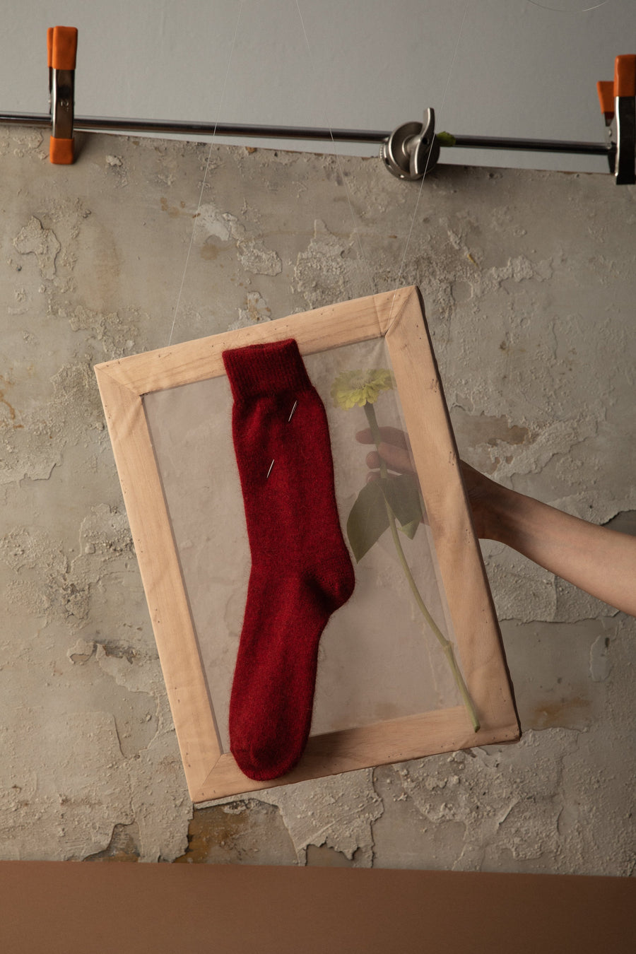 Possum Merino Socks - Crimson