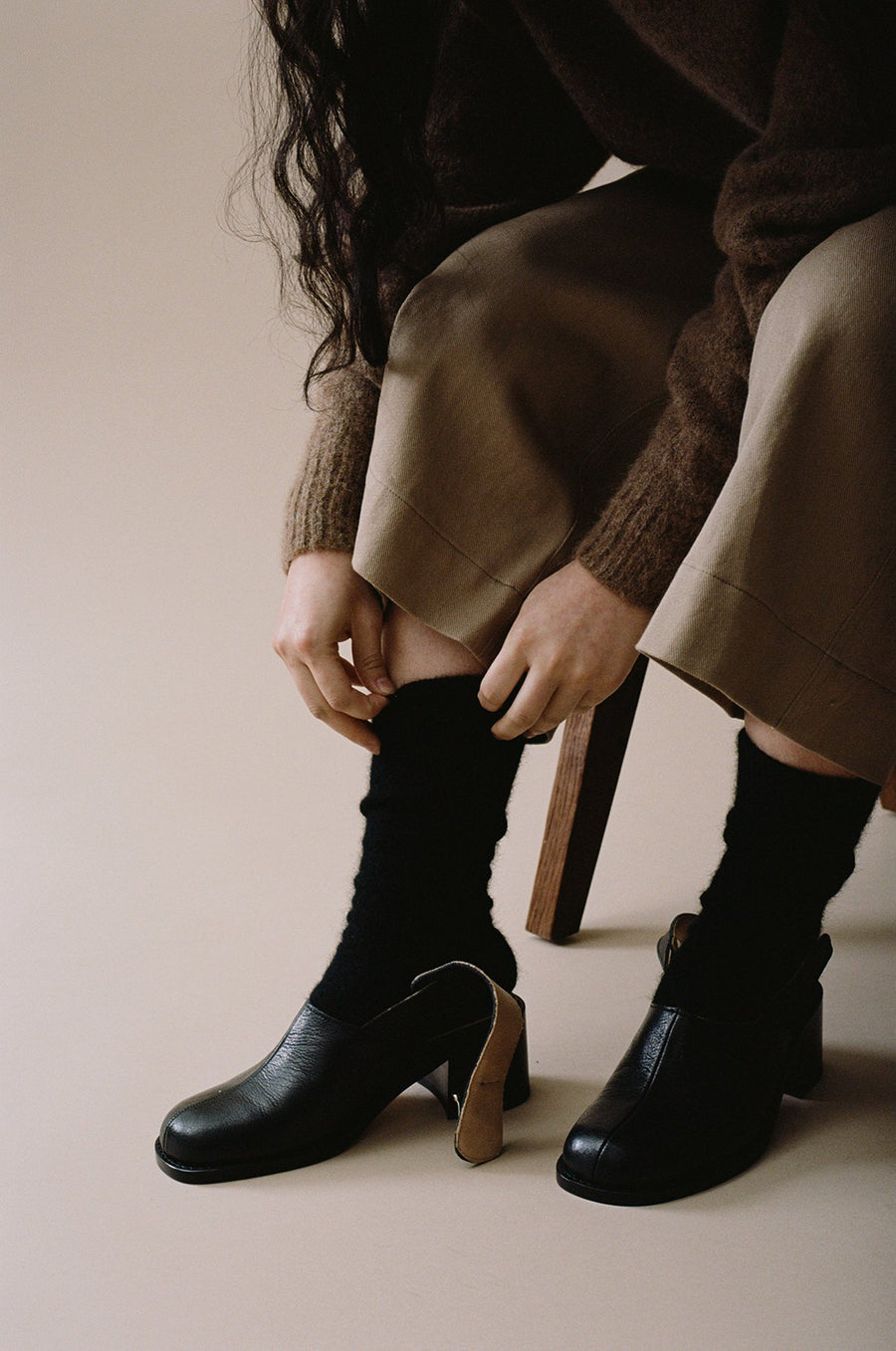 Possum Merino Socks - Black
